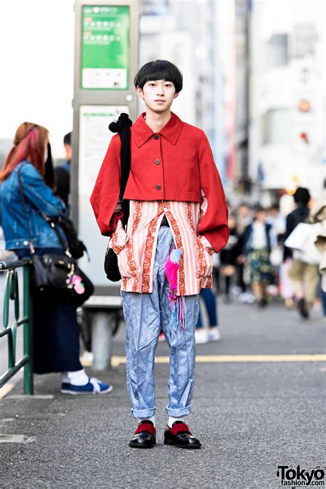 harajuku guy in comme des garcons homme plus jean paul gaultier and anti