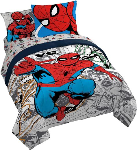 Marvel Spiderman Spidey Crawl 5 Piece Full Bed Set