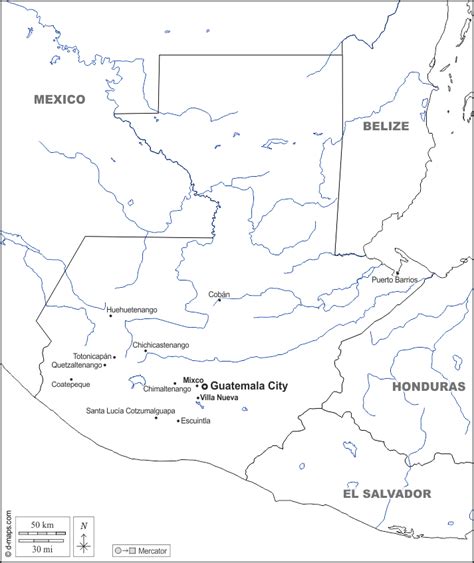 Imagenes Del Mapa De Guatemala Blanco Y Negro
