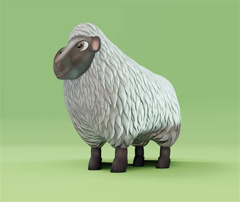 Sheep 3D Model 3D Model 15 Unknown Blend Dae Fbx Obj Stl Free3D