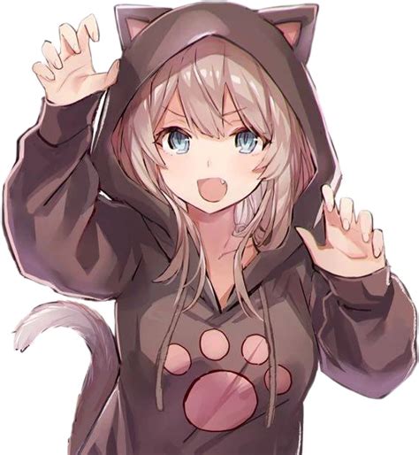 Hoodie Anime Girl Cat Anime Wallpaper Hd