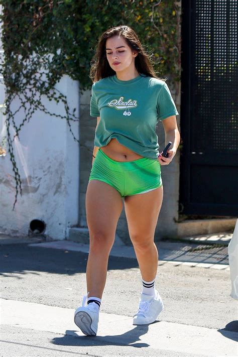 Addison Rae Flaunts Her Legs In Tiny Green Shorts While Leaving Her