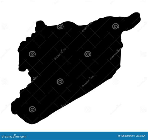 Ejemplo Del Vector De La Silueta Del Mapa De Siria Ilustraci N Del Vector Ilustraci N De