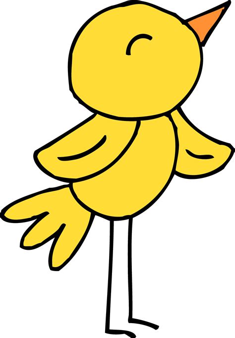 Cute Yellow Canary Bird Free Clip Art