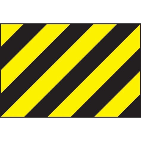 Black And Yellow Warning Panel Self Adhesive Pvc 600mm X 400mm Rsis