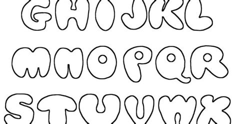 Printable Bubble Letters Printable Alphabet Stenciling And Free