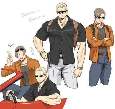 Leon S Kennedy And Jack Krauser Resident Evil And More Drawn By