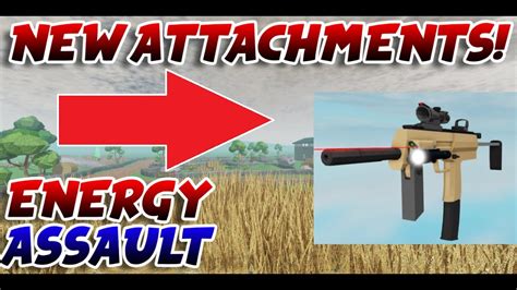New Attachments For Weapons Released Energy Assault Roblox Youtube