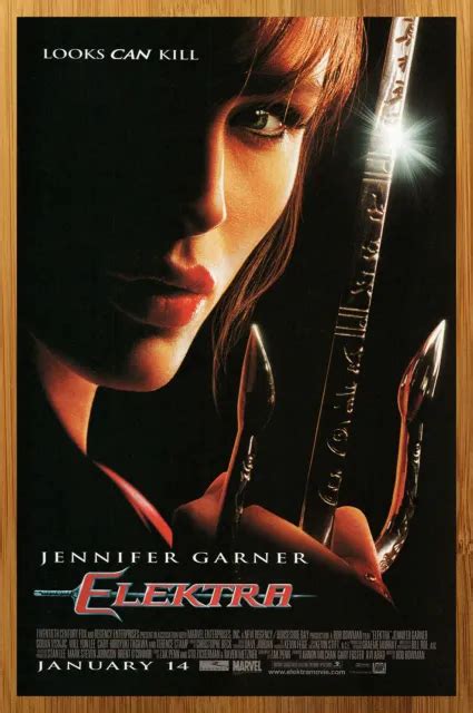 2005 Elektra Movie Dvdbluray Print Adposter Jennifer Garner Marvel