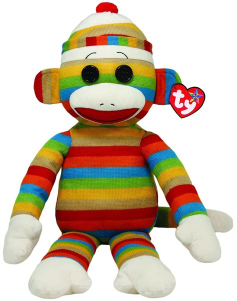 Ty Beanie Buddies Sock Monkey Stripes Large Plush Toys And Games