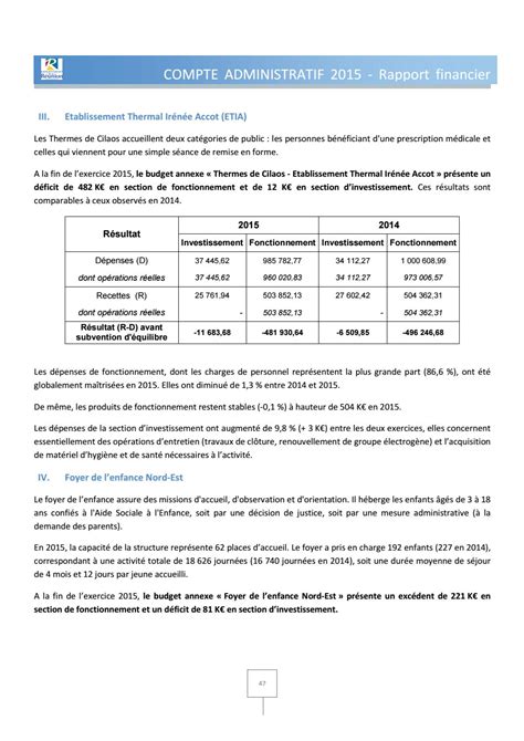 Rapport Financier De Lannée 2015 By Webmaster Cg974 Issuu