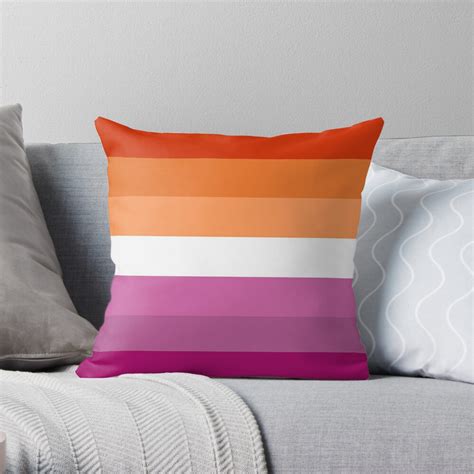 Orange Magenta Lines Lesbian Pride Flag Butch Femme Pride Flag