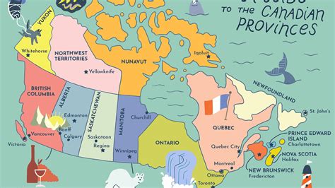 10 Provinces Of Canada Map New York Map Poster