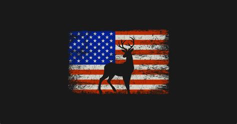 Deer American Flag 4th Of July Usa Patriotic Deer T For Deer Lover