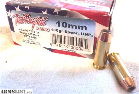 Armslist For Sale Ati Ted Nugent Ammo 10mm Auto 180gr Speer Uhp 20 Pack
