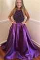 Purple Prom Dress Long, Evening Dress ,Winter Formal Dress, Pageant ...