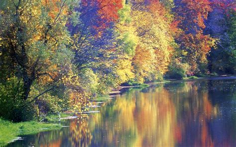 Free Photo River Autumn Reflections Autumn Sunny Reflection Free