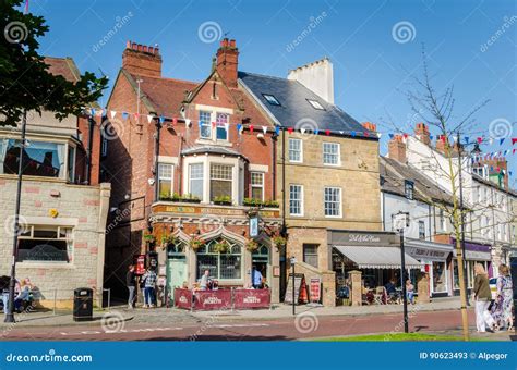 Tynemouth Old Town Centre On A Sunny Spring Day Editorial Stock Photo