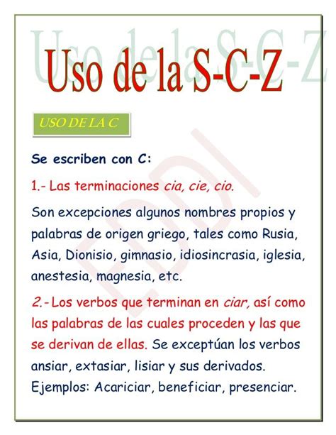 Leccion De Uso C S Z Primaria Actividades De Ortograf A Hot Sex Picture