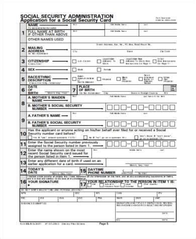 Fill out and print an application for a social security card. FREE 9+ Sample Social Security Name Change Forms in PDF | MS Word