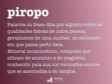 Piropo Dicio Dicionário Online De Português