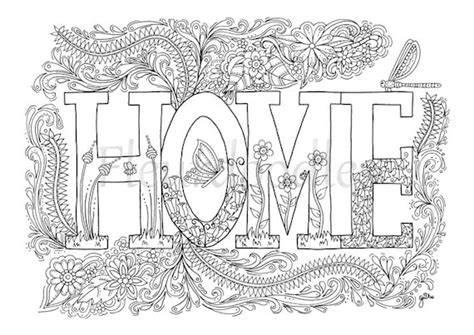 Coloring Page Sweet Home Instant Download Unique