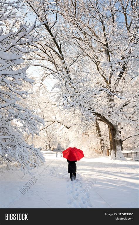Beautiful Winter Snow Scene Woman Image And Photo Bigstock