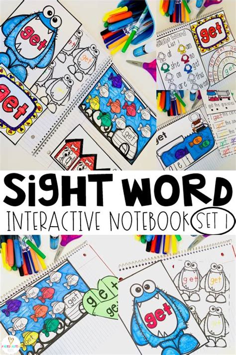 Sight Word Activities Interactive Notebooks For Kindergarten Set 1