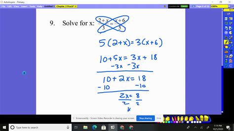 algebra chapter 3 practice test 2 7 11 youtube