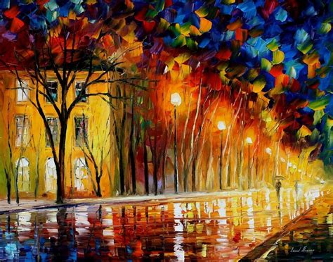 Inner Warmth By Leonid Afremov Painting Night Painting Oil Painting