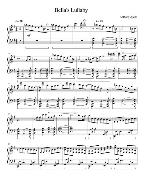 Sign up now or log in to get the full version for the best price online. Bella's Lullaby sheet music for Piano download free in PDF ...