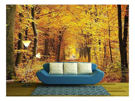 Road In The Autumn Forest Removable Wall Murals Wall Murals Autumn