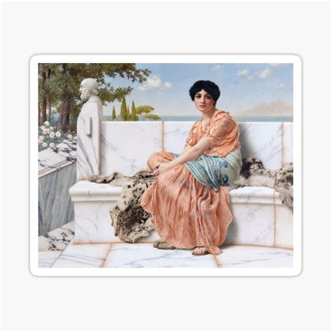 Sappho Of Lesbos Painting John William Godward Lesbian Greek Woman