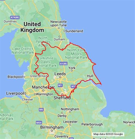 North Yorkshire England Map