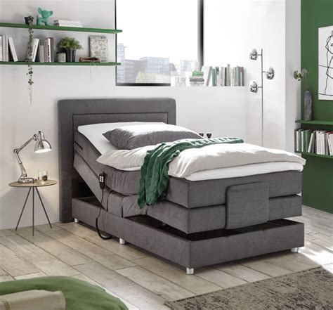 Betten online kaufen xxxlutz.de von boxspringbetten bis wasserbetten zusätzliche funktionen unterschiedliche größen jetzt günstig bestellen! Boxspringbett 100 x 200 cm SABA 2 H2 grey » Mega Möbel