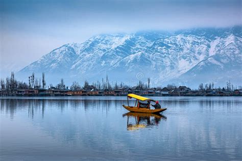A Beautiful View Of Dal Lake In Winter Srinagar Kashmir India Stock