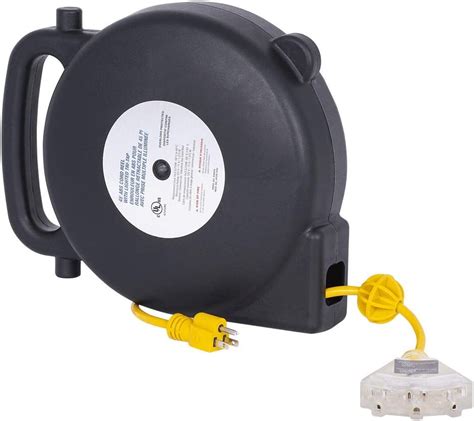 Startech 849876 14 Gauge Abs Retractable Extension Cord Reel 50 Ft