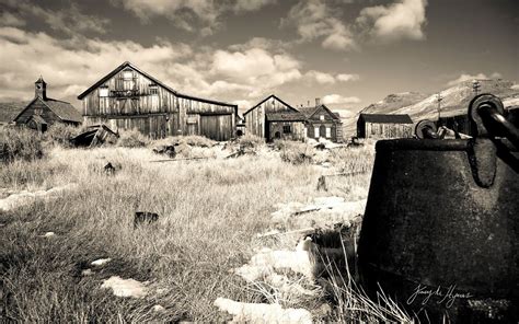 Papel De Parede Do Velho Oeste ~ Clan Cowboys Ghost Towns Black And