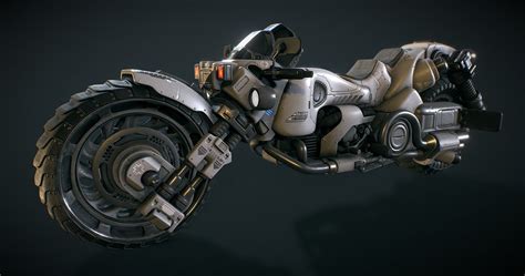 Futuristic Motorcycle 3d Model Game Ready Cgtrader