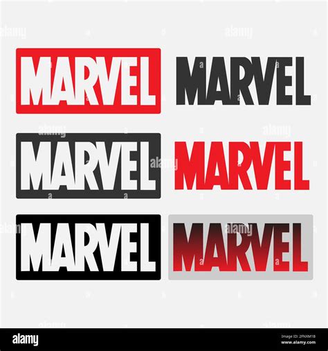 Marvel Movie Logo Icon Set Stock Vector Image And Art Alamy