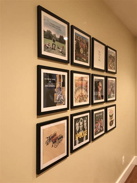Gallery wall grid - Album covers - Frame Avenue Design - We are a mobile picture framing and ...