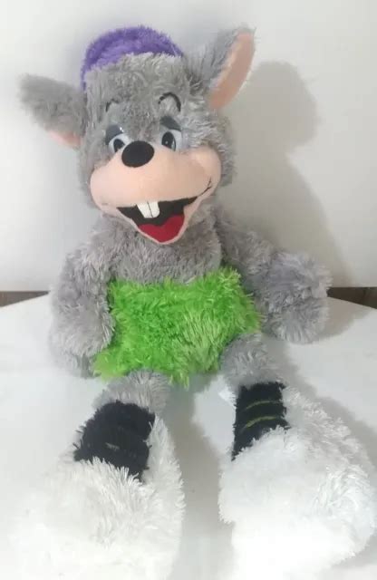 Chuck E Cheese Plush Stuffed Fuzzy Floppy Prize Toy 21 Green Shorts