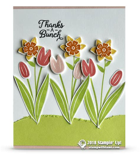 Card Thanks A Bunch From The Beautiful Bouquet Stamps Stampin Up