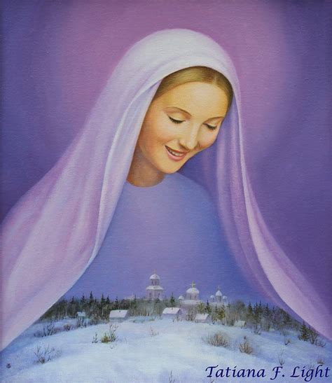 Mother Mary Above Russia Painter Tatiana F Light Дева Мария над