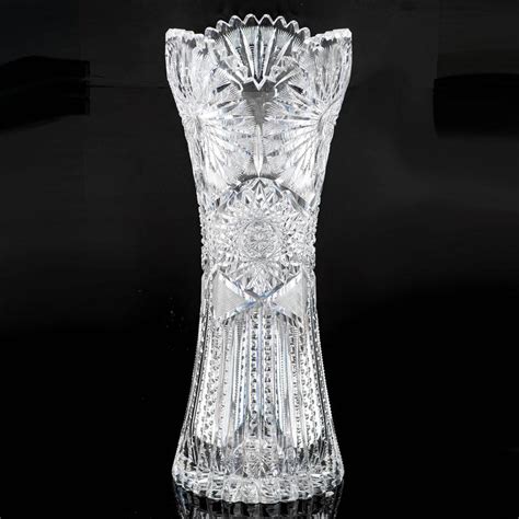 Exceptional American Brilliant Cut Crystal Vase At 1stdibs American