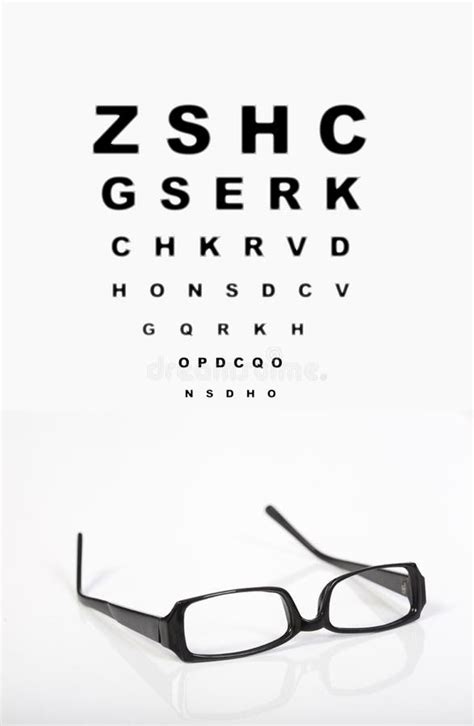 Eye Glasses And Test Chart Stock Image Image Of Visual 6518641