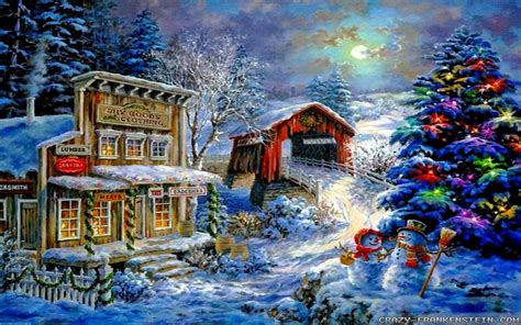 Christmas Scenes Wallpapers 46 Background Pictures