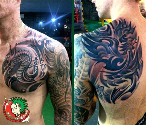 Guy Phoenix Tattoo On Chest Phoenix Tattoo Tattoos Full Chest Tattoos