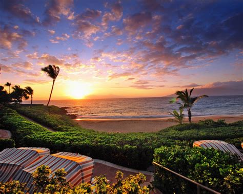 Wailea Sunset Hawaii Desktop Background 558821