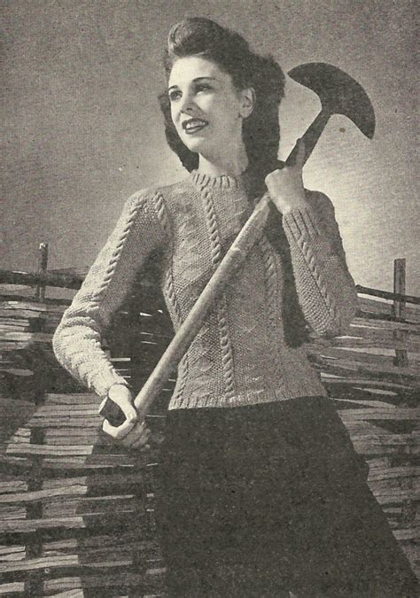 Ah, such a pretty jumper. Free 1940s Knitting Pattern: Ladies Cable Pullover | Renée ...